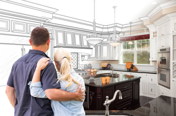 Custom kitchen cabinets installed in a Carrollton home